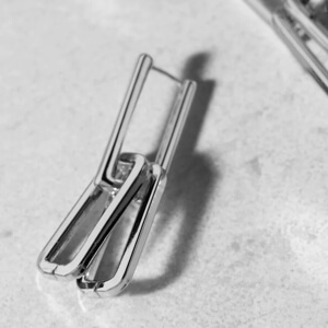 Mint Velvet Silver Tone Link Earrings